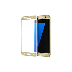 Vitre de Protection Film Protecteur d'Ecran Full Cover Integrale en Verre Trempe Incurve Couleur Samsung Galaxy S7 Edge gold