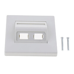 adaptateur de cordon de raccordement pour fibres optiques sc / lc en plastique, 2 prises, plaque murale