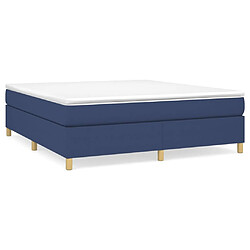 Maison Chic Lit Adulte - Lit simple Lit à sommier tapissier avec matelas moelleux - Meuble de Chambre - Bleu 160x200 cm Tissu -MN15728