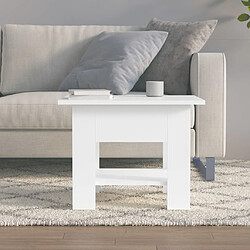 Avis Maison Chic Table basse,Table Console Table d'appoint, Table pour salon blanc 55x55x42 cm bois d'ingénierie -MN24098