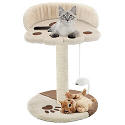 Arbre à chat,niche pour chat avec griffoir en sisal 40 cm Beige et Marron -MN95945