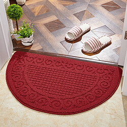 LUUCOZK Tapis de porte d'entrée antidérapants pour entrée intérieure - Rouge foncé-48x78cm