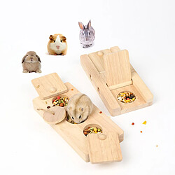 Jouet en bois pour les petits animaux de compagnie Stimulation mentale Interactive Treats Toys