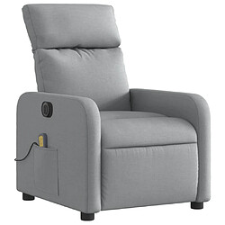 Avis Maison Chic Fauteuil Relax pour salon, Fauteuil de massage inclinable électrique gris clair tissu -GKD82530