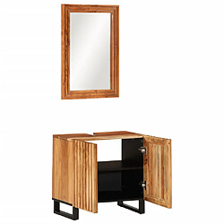 vidaXL Ensemble de meubles de salle de bain 2 pcs bois massif d'acacia