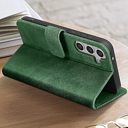 Acheter Avizar Housse pour Samsung S23 FE Portefeuille Clapet Support Vidéo Vert Foncé