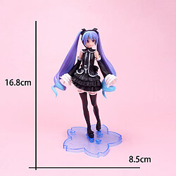 Universal Anime japonais de 17 cm Vêtements noirs Cheveux violets Cherry Blossom Figures d'action Jouet Fille PVC Image Modèle Jouet Fille Cadeau d'anniversaire Décoration de la maison | Figures d'action(Coloré)