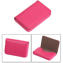 Wewoo Porte-cartes Magenta 2 PCS Premium PU étui en cuir avec fermeture magnétique, taille: 10 * 6.5 * 1.7cm