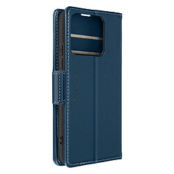 CaseMe Étui pour Xiaomi 14 Portefeuille Anti-RFID Clapet Support Horizontal Bleu Nuit