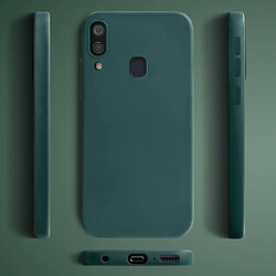 Moozy Lifestyle. Coque conçue pour Samsung A40, vert foncé – Coque en silicone liquide avec finition mate et doublure en microfibre douce. pas cher