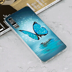 Wewoo Coque Étui de protection TPU antichoc motif lumineux papillon pour Galaxy A7 (2018)