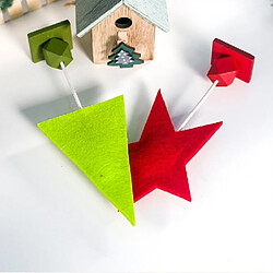 Acheter Wewoo 2 PCS Décorations De Noël Bouton Feutre En Bois Arbre De Ornements Créatifs De Vert