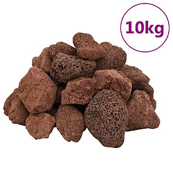 vidaXL Roches volcaniques 10 kg rouge 5-8 cm