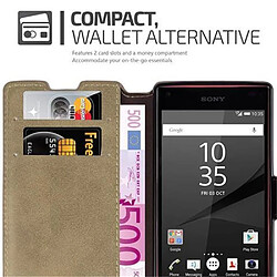 Cadorabo Coque Sony Xperia Z5 COMPACT Etui en Brun pas cher