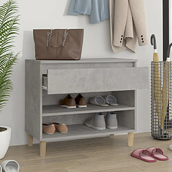 Avis Maison Chic Armoire à Chaussures Gris béton,Meuble de Rangement à Chaussures 70x36x60 cm Bois d'ingénierie -MN92665