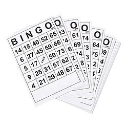 Cartes de Papier de Jeu de Bingo 1 Sur Simple 60 Feuilles Sans Répétition Conception Unique