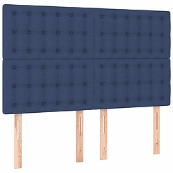 Acheter Maison Chic Tête de lit scandinave à LED,meuble de chambre Bleu 144x5x118/128 cm Tissu -MN20527