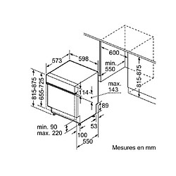 Lave-vaisselle 60cm 13 couverts 44db intégrable avec bandeau - smi4has48e - BOSCH