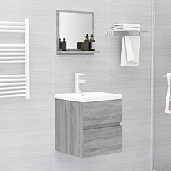 Acheter vidaXL Miroir de bain Sonoma gris 40x10,5x37 cm Bois d'ingénierie