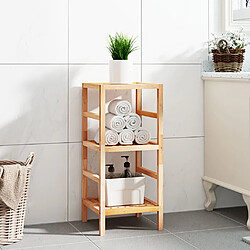 vidaXL Étagère de salle de bain 35,5x35,5x79 cm Bois massif de noyer