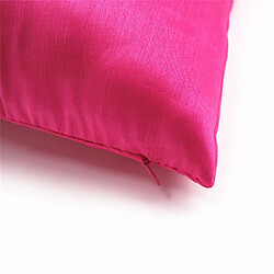 Avis taie d'oreiller en peluche douce de couleur unie housse de coussin carré rose rose_60x60cm