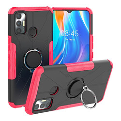 Coque en TPU anti-chocs avec béquille pour votre Tecno Spark 7 4G - rose