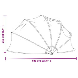 vidaXL Dôme de piscine 500x250 cm pas cher