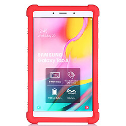 Coque en silicone avec béquille rouge pour votre Samsung Galaxy Tab A 8.0 Wi-Fi (2019) SM-T290/T297