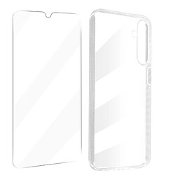 Avizar Coque protection intégrale pour Samsung Galaxy A25 5G verre trempé Transparent