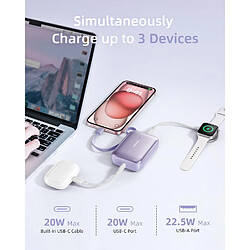 Avis SANAG Powerbank Mini Powergo 10000Mah 3X Usb C 22.5W. Avec Câble Usb Type C, Charge Rapide, Compatible Avec Iphone 15/16, Samsung S24, Macbook Air/Pro