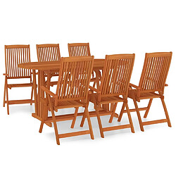 Salle à dîner de jardin 7 pcs,Table et chaise à manger Bois d'eucalyptus massif -MN85521