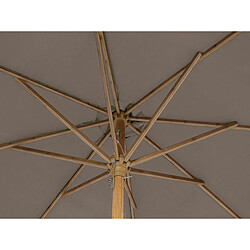 Parasol droit rond Tinaei Taupe - 3 m - Hespéride