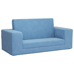 Maison Chic Canapé-lit convertible 2 places, Clic-Clac pour enfants bleu peluche douce -GKD78007