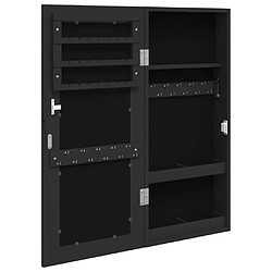 Acheter vidaXL Armoire à bijoux avec miroir murale noir 30x8,5x67 cm