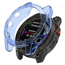 Coque en TPU forme creuse, bleu transparent pour votre Garmin Epix