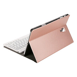 Acheter Wewoo ST590S Bluetooth 3.0 Texture de laine fine Cuir PU ABS Détachable Sept Étoiles Rétroéclairage Clavier pour Samsung Galaxy Tab A 10.5 pouces T590 / T595avec fente stylo et support Or Rose