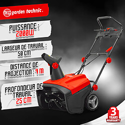 Elem Garden Technic Déneigeuse électrique 2000 W 50 cm - Elem Garden