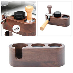 Avis Porte-filtre à Café Tamper Support En Bois Espresso Tamper Tapis 3 Trous 58mm