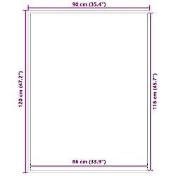 vidaXL Paillasson bleu 90x120 cm pas cher