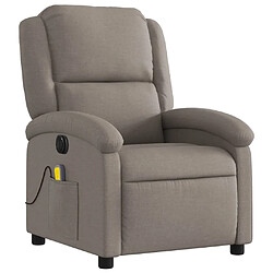 Avis Maison Chic Fauteuil Relax pour salon, Fauteuil de massage inclinable électrique Taupe Tissu -GKD91324