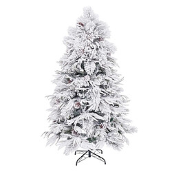 BigBuy Christmas Sapin de Noël PVC Polyéthylène Ananas Enneigé 80 x 80 x 180 cm