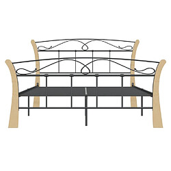 Acheter Maison Chic Lit adulte - Lit simple Cadre de lit,Structure du lit Contemporain noir métal 120x200 cm -MN65364