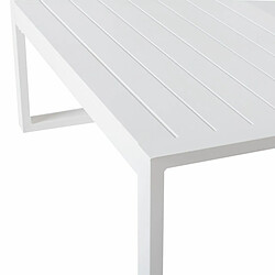 BigBuy Garden Table Basse Io Blanc Aluminium 100 x 100 x 45 cm