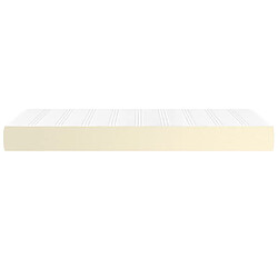 Avis vidaXL Matelas de lit à ressorts ensachés Crème 90x200x20cm Similicuir