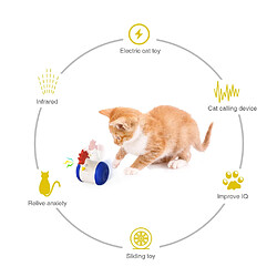 Avis Universal Détecteur multifonctionnel électrique, laser, peignage, détection automatique, mouvement, super attraction, chaton | jouet pour chat (jaune)