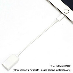 Universal Pour iPad 4/mini adaptateur caméra OTG câblé blanc 8 broches pour clavier USB