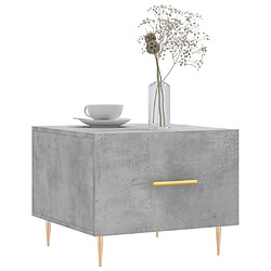 Avis Maison Chic Table basse,Table Console Table d'appoint, Table pour salon gris béton 50x50x40 cm bois d'ingénierie -MN71758