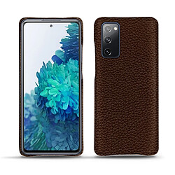 Coque cuir Samsung Galaxy S20 FE - Coque arrière - Châtaigne ( Pantone #1b1107 ) - NOREVE