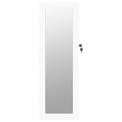 Avis vidaXL Armoire à bijoux avec miroir murale blanc 30x8,5x90 cm