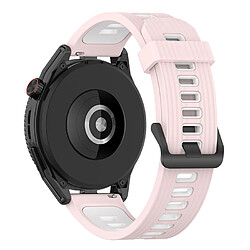 22MM Bracelet de montre rayé en silicone, Bracelet de montre, Accessoires pour Huawei Watch GT3 SE ( rose blanc )